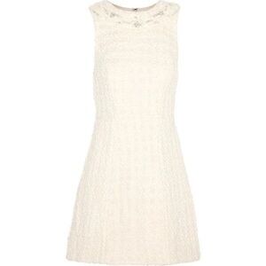 Alice + Olivia Cream Textured Mini Dress